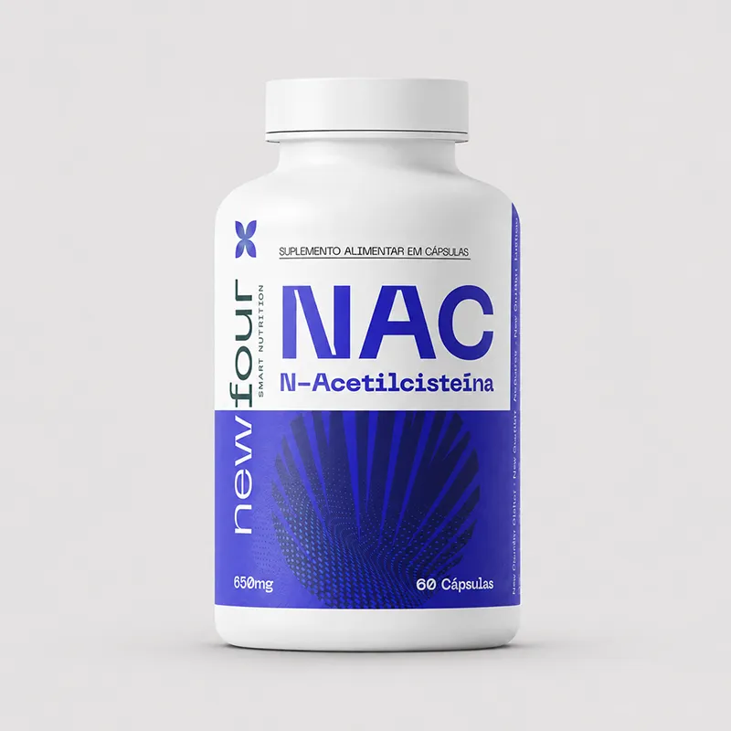 NAC N-Acetilcisteína Antioxidante e suporte hepático.